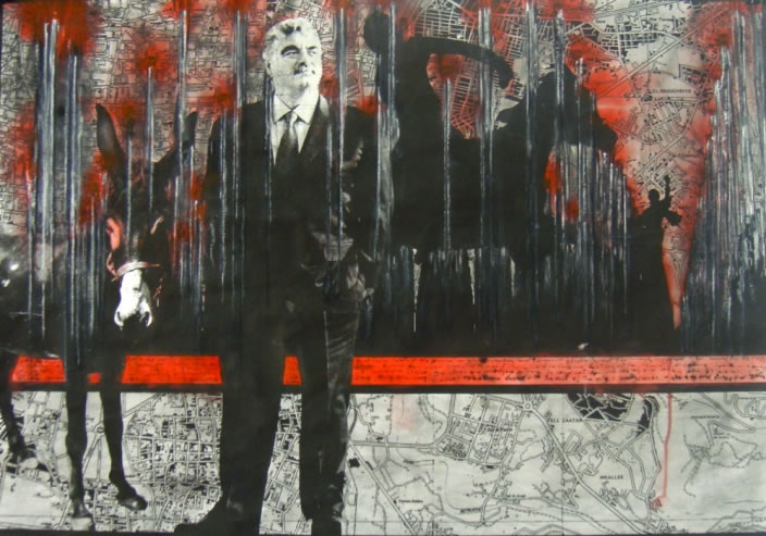 Alfred Tarazi, Untitled, 2009, Mixed media on paper, 70 x 100 cm