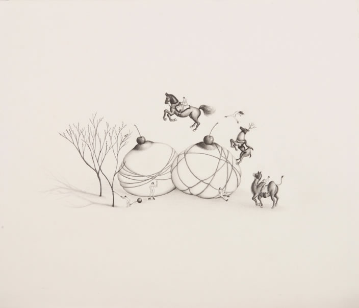 Emi Miyashita, Dream or Reality?, 2012, Pencil on paper, 23 x 27 cm
