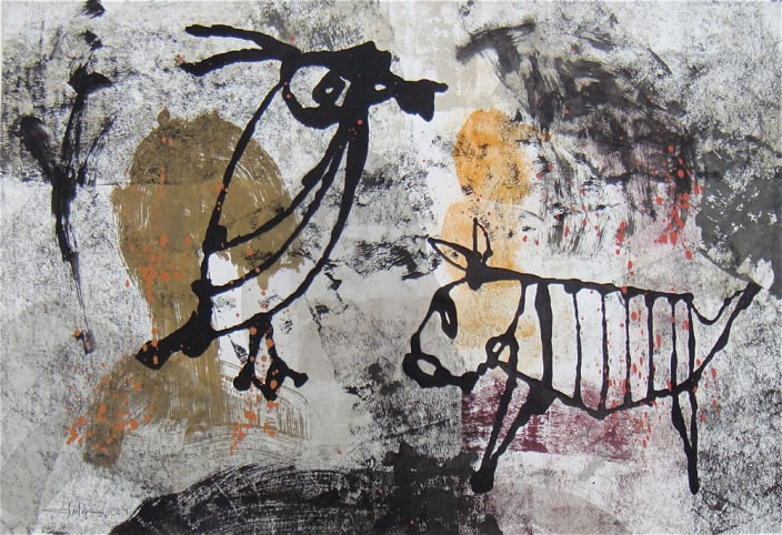 Untitled, 2009, Acrylic on paper, 70 x 100 cm