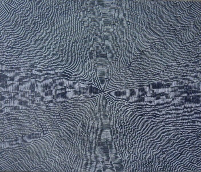 Small Organic Spiral, 2004, Ink on canvas, 46 x 55 cm