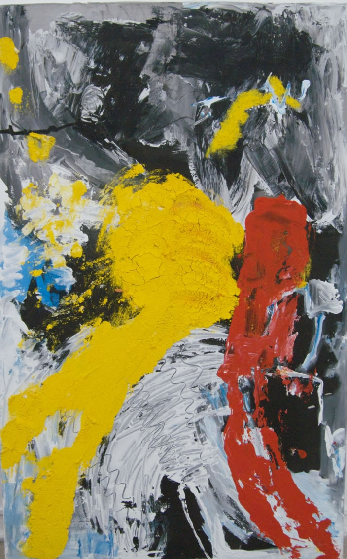 Untitled, 2011, Mixed media on canvas, 75 x 100 cm