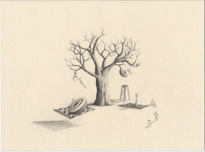 Emi Miyashita, Daydream 3 (Nectar), 2010, Pencil on paper, 16.2 x 22 cm 