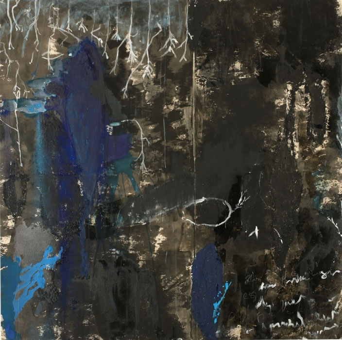 Fürr, 2009, Mixed media on canvas, 250 x 250 cm