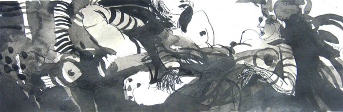 Untitled (detail), Ink on paper, 41.5 x 43 cm