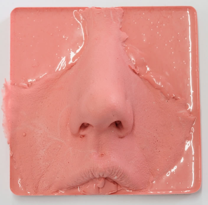 Archeology of the Nose, 2012, Silicone casts, 8.5 x 8.5 cm, unique editions