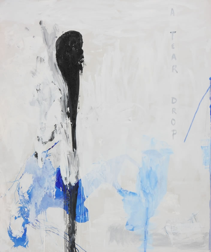 A tear drop, 2009, Mixed media on canvas, 250 x 300 cm