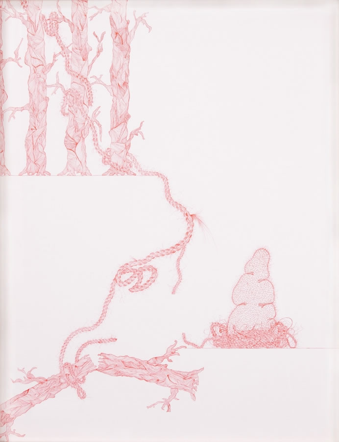Hiba Kalache, they ought to count for something, 2009, Ink on paper, 50 x 70 cm