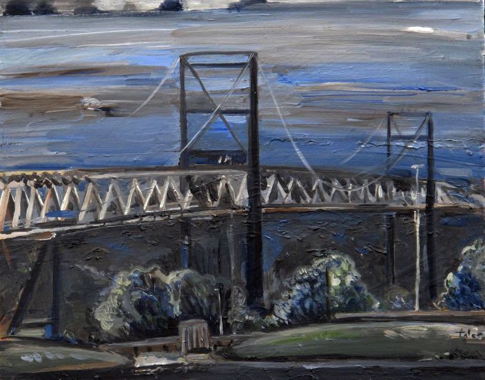 Bridge III, 2012, Oil paint on canvas, 40 x 50 cm