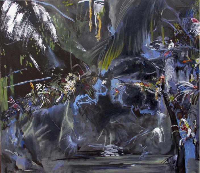 Jungle Wallpaper, 2011, Oil paint on canvas, 60 x 70 cm