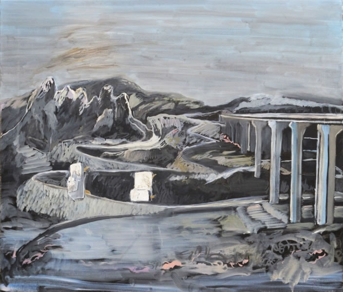 Talar Aghbashian, Bridge II, 2011, Oil paint on canvas, 61x70cm