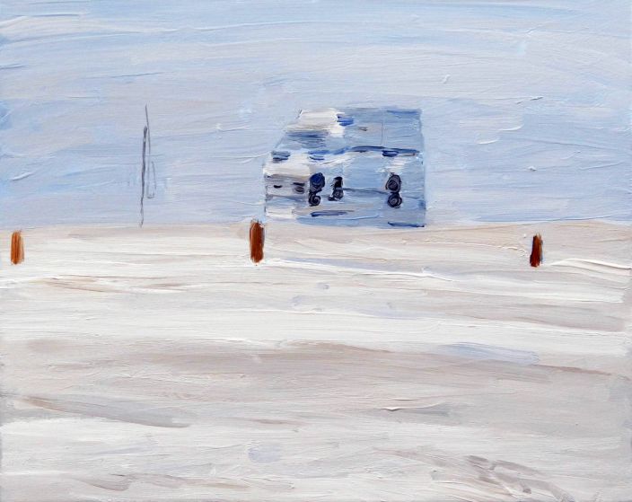 Ice cream van, 2013, Oil paint on canvas, 40 x 50 cm